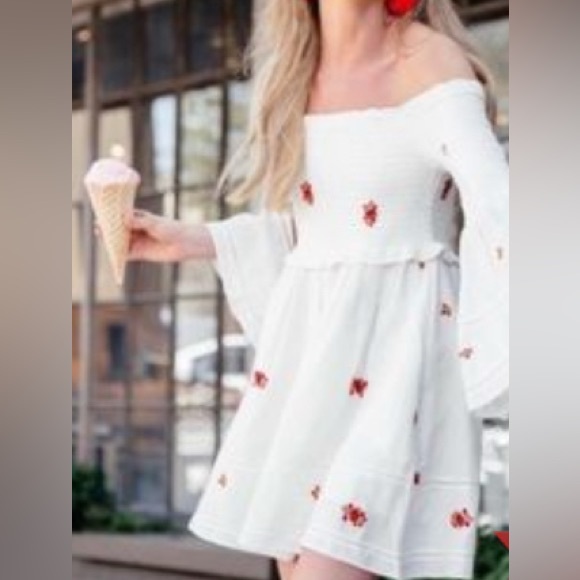 FREE PEOPLE Counting Daisies ivory white cream Dress - Picture 1 of 5